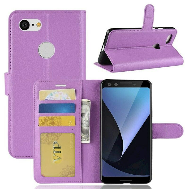Leather Folio Wallet Case for Google Pixel 3a Leather Folio Wallet Case for Google Pixel 3a